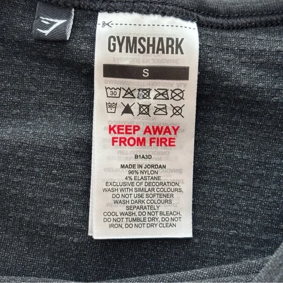Gymshark Vital Crop Top Small Black Long Sleeve - Picture 6 of 7